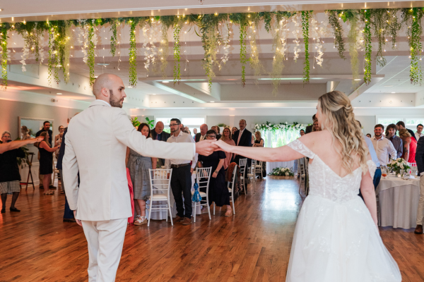 Couple performing their first dance at their wedding reception at The Grandview